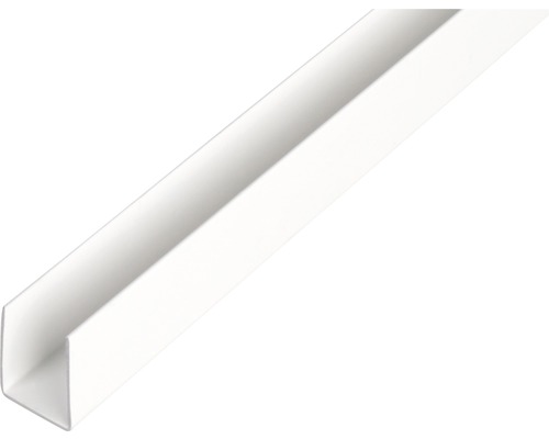 U-Profil weiß 14 x 10 x 1 mm 1,0 mm , 2,6 m U-Profil weiß 14 x 10 x 1 mm 1,0 mm , 2,6 m