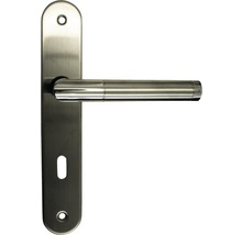 Türdrücker aus Edelstahl mit Langschild