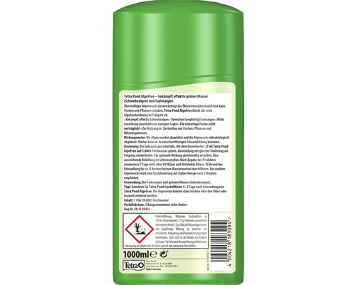 Tetra Pond AlgoFree Algenbekämpfungsmittel in einer 1000ml Flasche