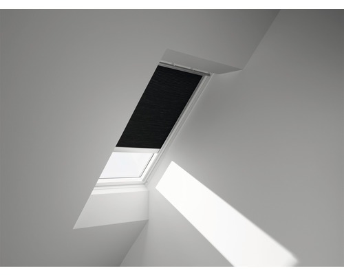VELUX Wabenplissee uni schwarz elektrisch FMC CK06 1047S Dachfenster mit geschlossenem Plissee
