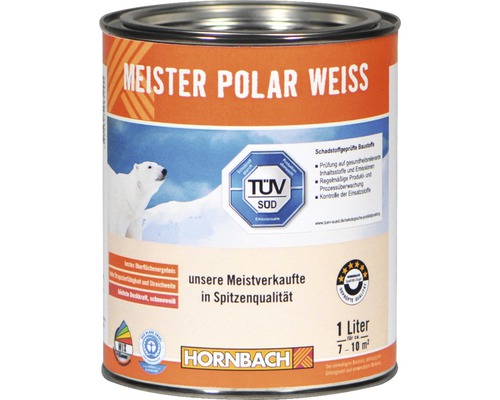 HORNBACH Wandfarbe AT 1 weiß | Polar Meister l