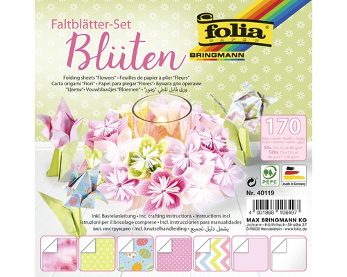 Faltblätter Set Blüten 170 Blatt