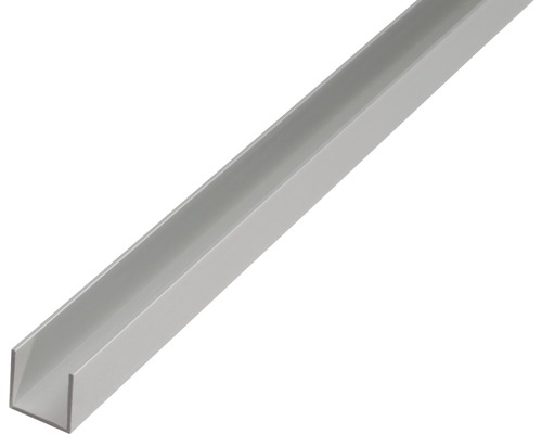 U-Profil Aluminium silber 8,6 x 12 x 1,3 mm 1,3 mm , 1 m U-Profil aus Kunststoff