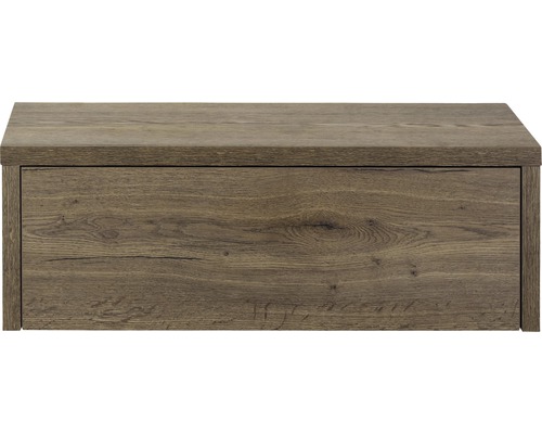 Waschbeckenunterschrank Sanox Bloxx 35x100x54 cm mit Waschtischplatte tabacco Holzunterschrank mit Schublade für Badezimmer