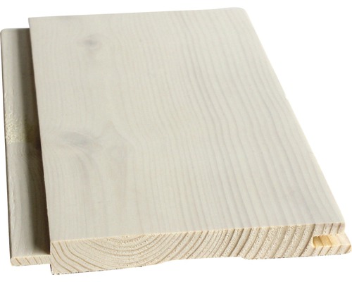 Profilholz U-Profil Konsta Fichte "A" weiß endbehandelt 2350x146x13,5 mm