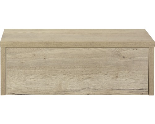 Waschbeckenunterschrank Sanox Bloxx 35x100x54 cm mit Waschtischplatte eiche natur Holzkommode mit Schublade