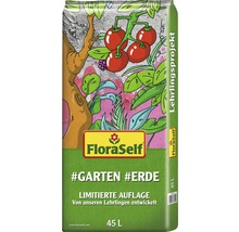 FloraSelf Gartenerde Sack mit Illustrationen, 45 Liter
