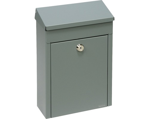 Briefkasten MEFA Trend 1 BxHxT 220x322x95 mm pulverbeschichtet grau RAL 7012 Briefkasten aus Metall mit Schloss