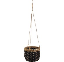 Pflanzkorb hängend schwarz/natur Ø 22 cm