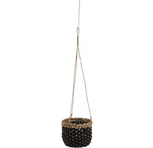 Pflanzkorb hängend schwarz/natur Ø 22 cm