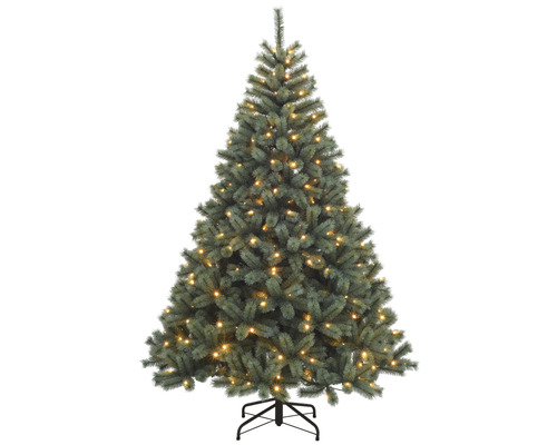 Christbaum Lafiora Chamonix Kunststoff Ø 130 cm Höhe: 185 cm inkl. LED warmweiß grün