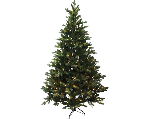 Christbaum Lafiora Salzburg Kunststoff Ø 142 cm Höhe: 215 cm inkl. LED warmweiß grün