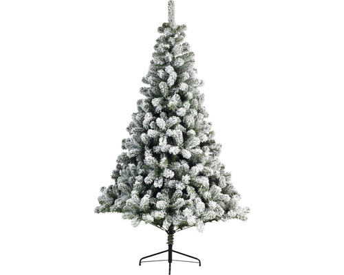 Christbaum Lafiora Kunststoff Ø 104 cm Höhe: 185 cm verschneit grün