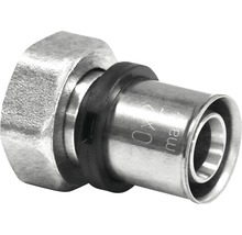 Rohrverschraubung aus Metall mit schwarzem Dichtungsring