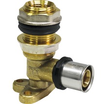 Winkelverschraubung mit Wandanschluss für Sanitär- und Heizungsinstallationen