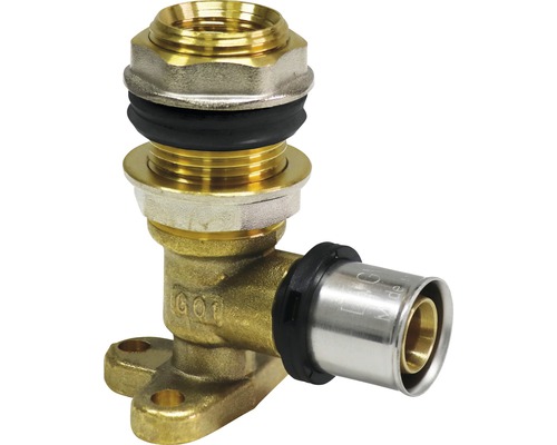 Winkelverschraubung mit Wandanschluss für Sanitär- und Heizungsinstallationen