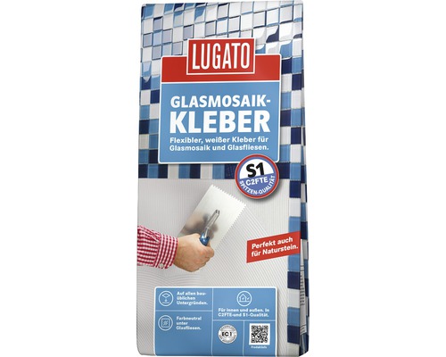 Lugato Dünnbettfliesenkleber Glasmosaikkleber S1/C2FTE 5 kg Lugato Glasmosaikkleber im Sack