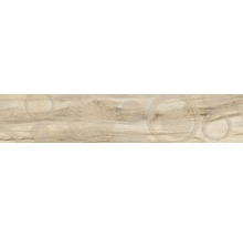 Dekorative Holzfliese mit kreisförmigen Mustern