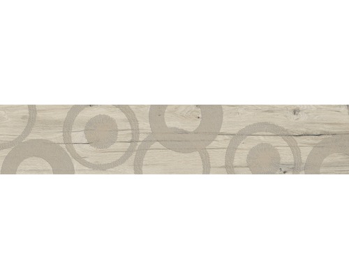 Steinzeug Dekorfliese Aretino Greige 24x120 cm grau matt Steinzeug Dekorfliese Aretino Greige 24x120 cm grau matt