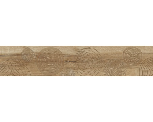 Steinzeug Dekorfliese Aretino Nut 24x120 cm braun matt Steinzeug Dekorfliese Aretino Nut 24x120 cm braun matt