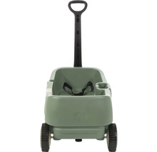 Grüner Kinderbollerwagen mit Rädern und Griff