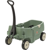 Grüner Step2 Wagen mit Griff und vier Rädern