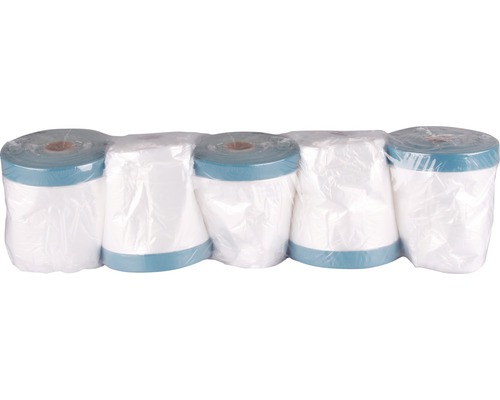 Fünf Rollen Abdeckfolie in transparenter Verpackung