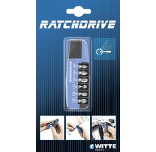 Ratschenschraubendreher Set mit Bits im Blisterpack