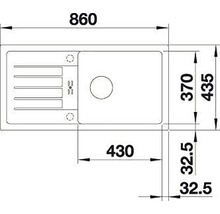 Spüle Blanco Favum XL 6 S 435x860 mm weiß-thumb-1