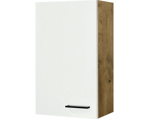 Hängeschrank Flex Well Vintea magnolia matt 50x89x32 cm mit Drehtür Hängeschrank mit Tür und Griff