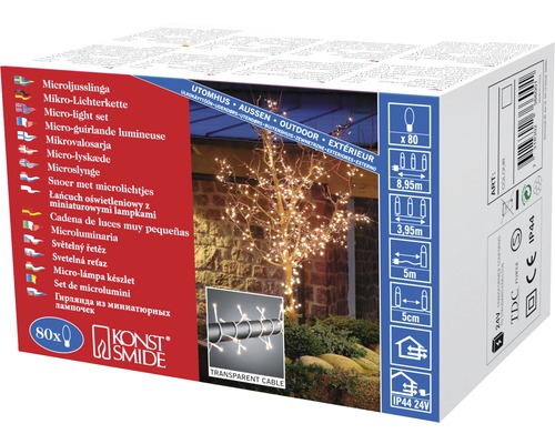 Konstsmide Micro Lichterkette Verpackung mit 80 Lampen