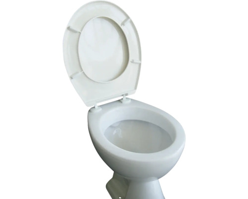 Keramiktoilette mit offenem Toilettendeckel