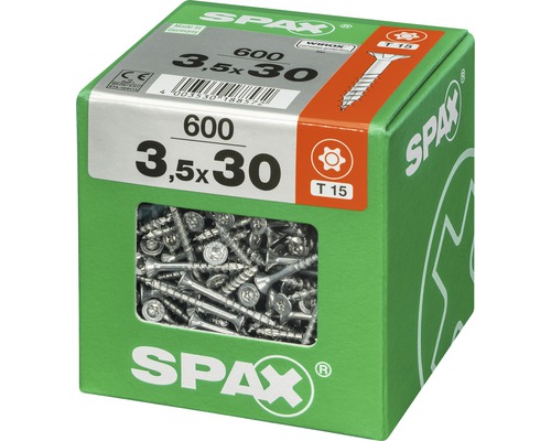 Spax Schrauben 3,5x30 Millimeter, 600 Stück Packung