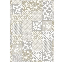 Fliesenmuster mit geometrischen und floralen Designs