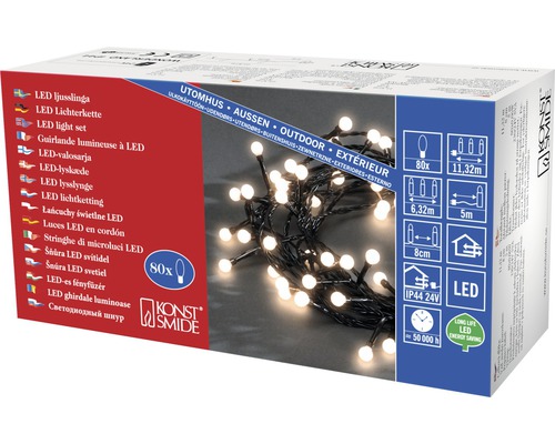 LED Lichterkette für den Außenbereich in Verpackung