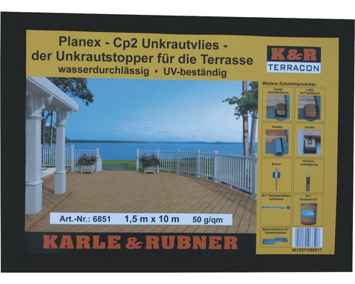Planex CP2 Unkrautvlies für Terrassen, wasserdurchlässig und UV-beständig
