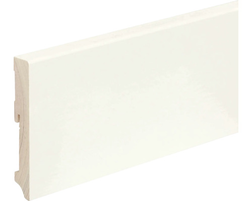 Sockelleiste Skandor eckig weiß lackiert 18x115x2400 mm Sockelleiste, Holz
