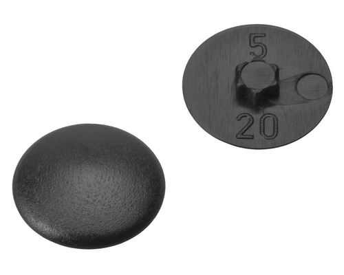 Abdeckkappen Gr. 20 für I-Stern, Schwarz, Kunststoff, 200 St. Abdeckkappe