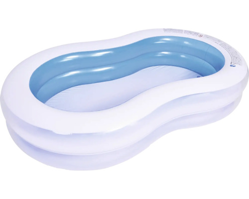 Aufstellpool Fast-Set-Pool Familypool PVC eckig 240x140x47 cm ohne Zubehör weiss/blau