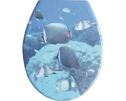Toilettendeckel mit Fischmuster