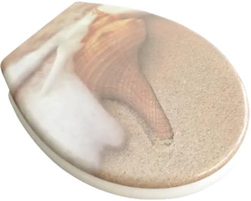 Toilettendeckel mit Muschel Motiv