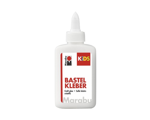 Bastelkleber in einer weißen Kunststoffflasche