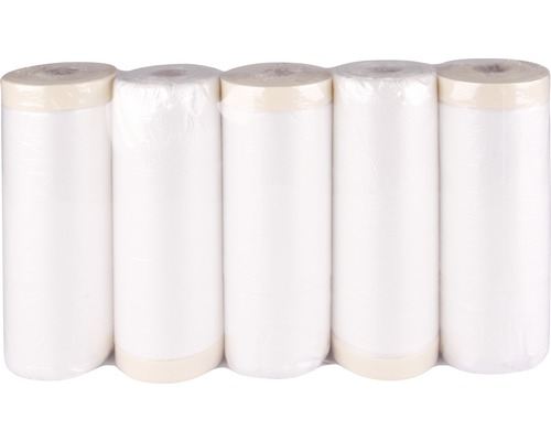 Fünf Rollen Abdeckpapier in transparenter Verpackung