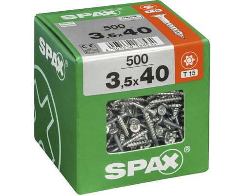 Spax Schrauben im Karton, 3,5x40 mm, 500 Stück