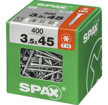Spax Universalschraube Senkkopf Stahl gehärtet T15, Holz-Teilgewinde 3,5x45 mm 400 Stück