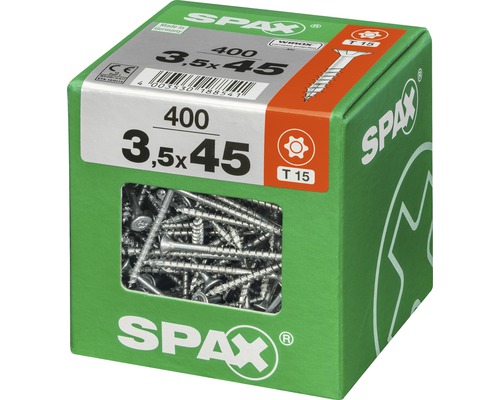 Spax Schrauben im Karton, 3,5x45 Millimeter, T15