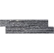 Naturstein Verblendstein Quarzit Slimline 10,0x40,0 cm schwarz