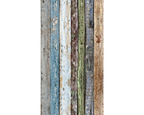 Selbstklebendes PVC-Panel A.S. Creation pop.up Bretter blau-grün 2,5 m x 35 cm