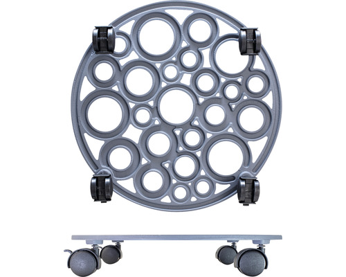 Pflanzenroller aus Metall mit Rollen