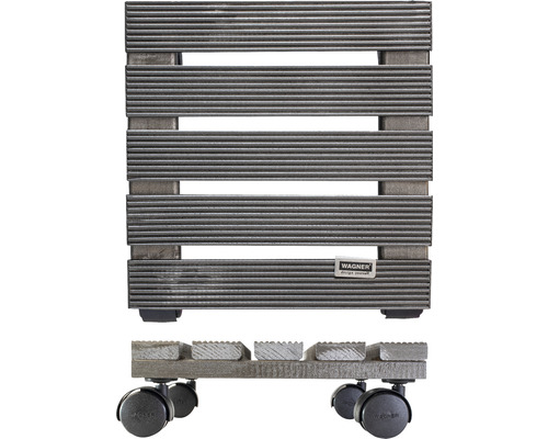 Pflanzenroller aus Holz mit Rollen